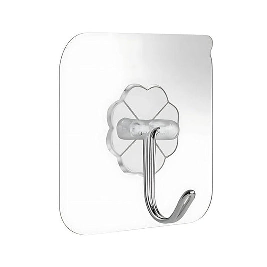 Flower Hook – Heavy Duty Transparent Self-Adhesive Waterproof Wall Hooks (Pack of 5)