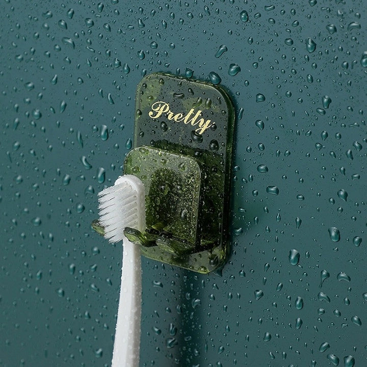 Bathroom Toothbrush Holder – Wall-Mounted Non-Folding Sticker Rack (Pack of 4)