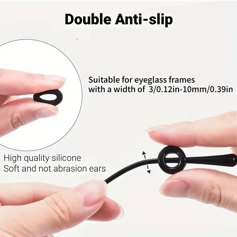 Universal Anti-Slip Glasses Leg Holder-Pack of 10