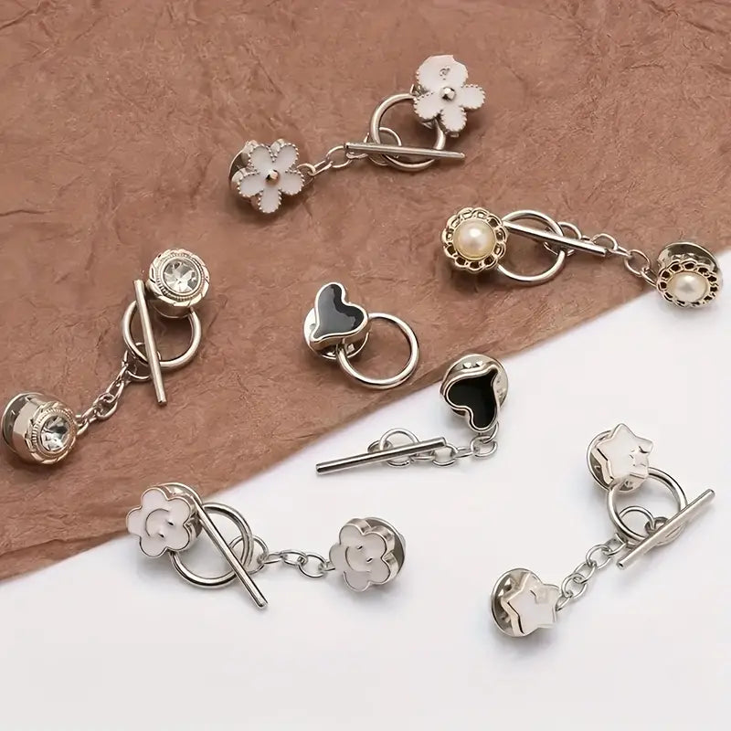 Clip-On Brooch Buttons