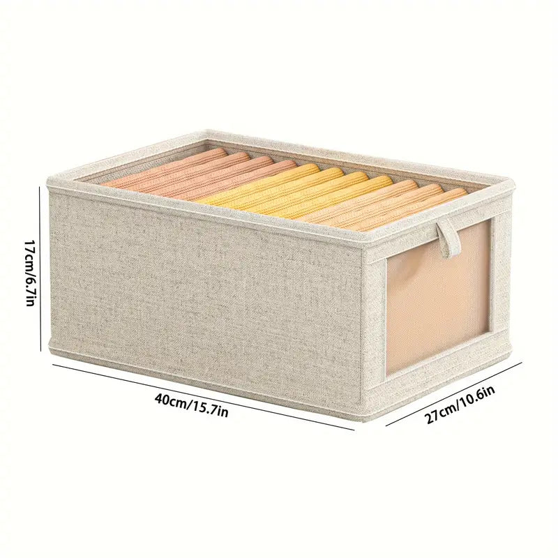 Foldable Cotton Linen Organizer with Window