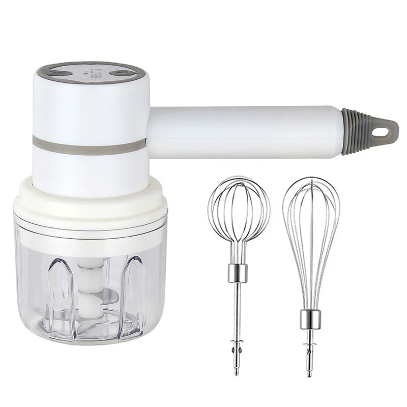 Kitchen Handheld Frother & Garlic Chopper Masher 2-in-1