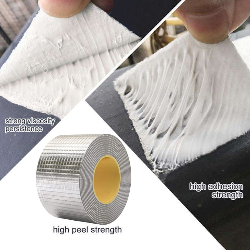 Aluminum Foil Flashing Butyl Rubber Waterproof Tape (2 inch * 5 meter)
