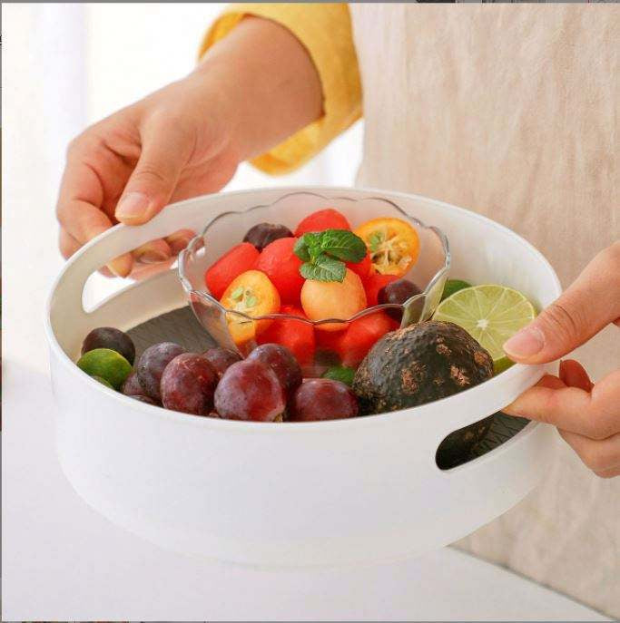 360° Rotating Sideboard Carousel Shelf Organizer