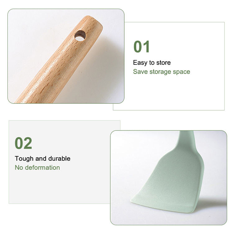 Kitchen Utensils 12 Pcs Set - Non-Stick Silicone Cooking Tools