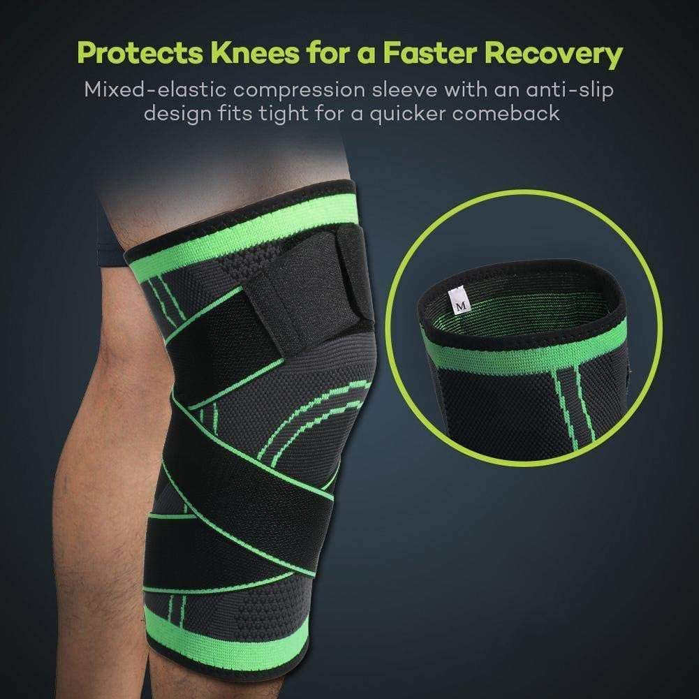 Knee Compression Sleeve with Strap for Pain Relief & Support