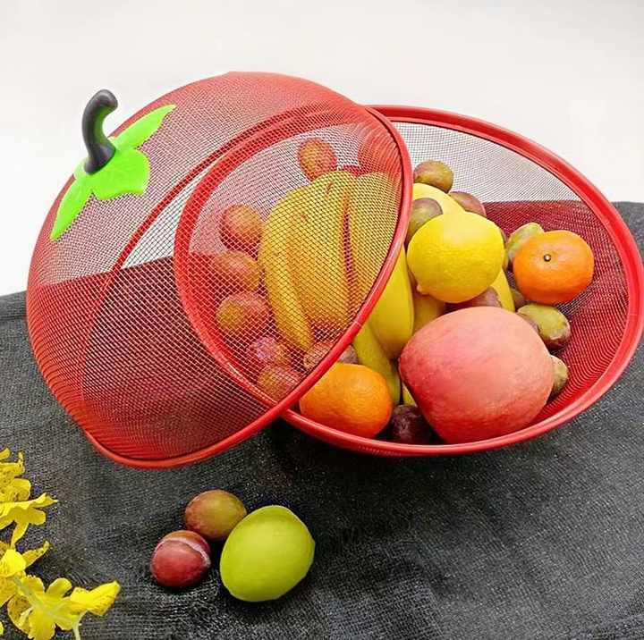Apple-Shaped Mesh Fruit Basket for Fresh Produce Storage