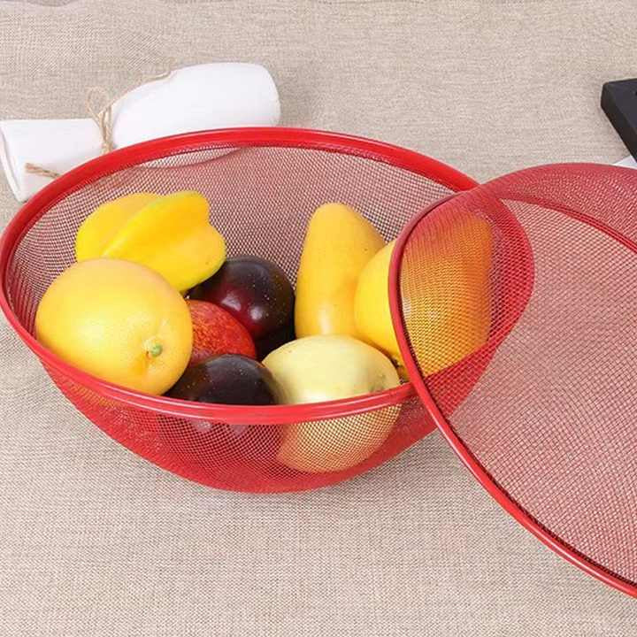 Apple-Shaped Mesh Fruit Basket for Fresh Produce Storage