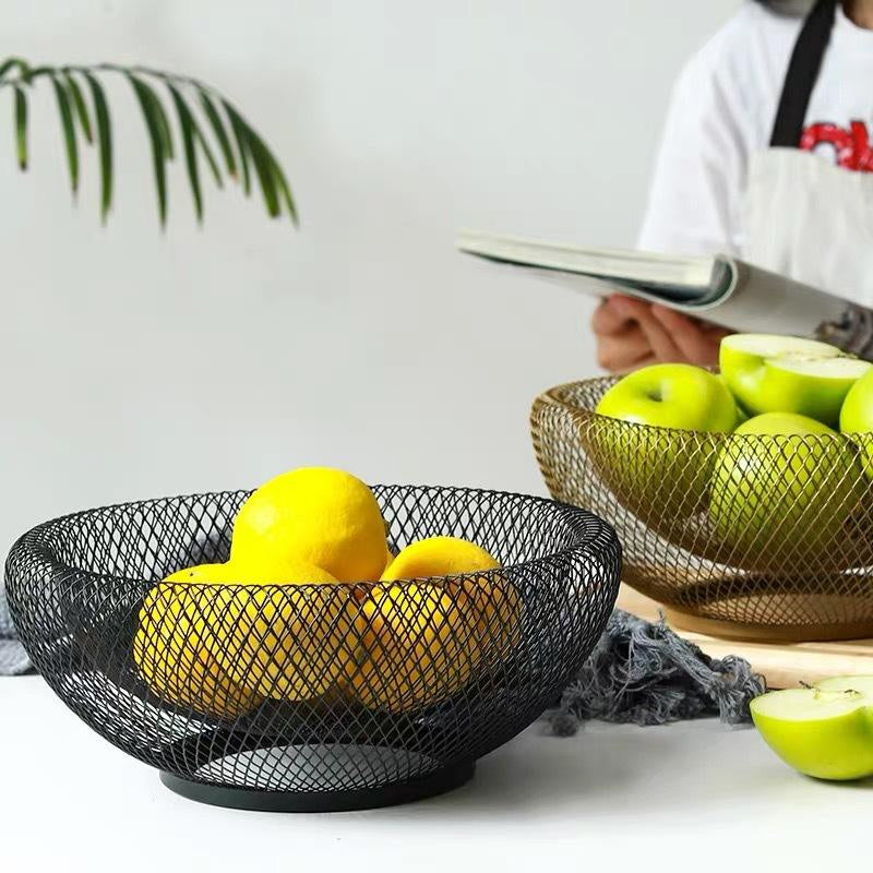 Hot Mesh Fruit Bowl – Decorative Metal Basket for Kitchen & Dining