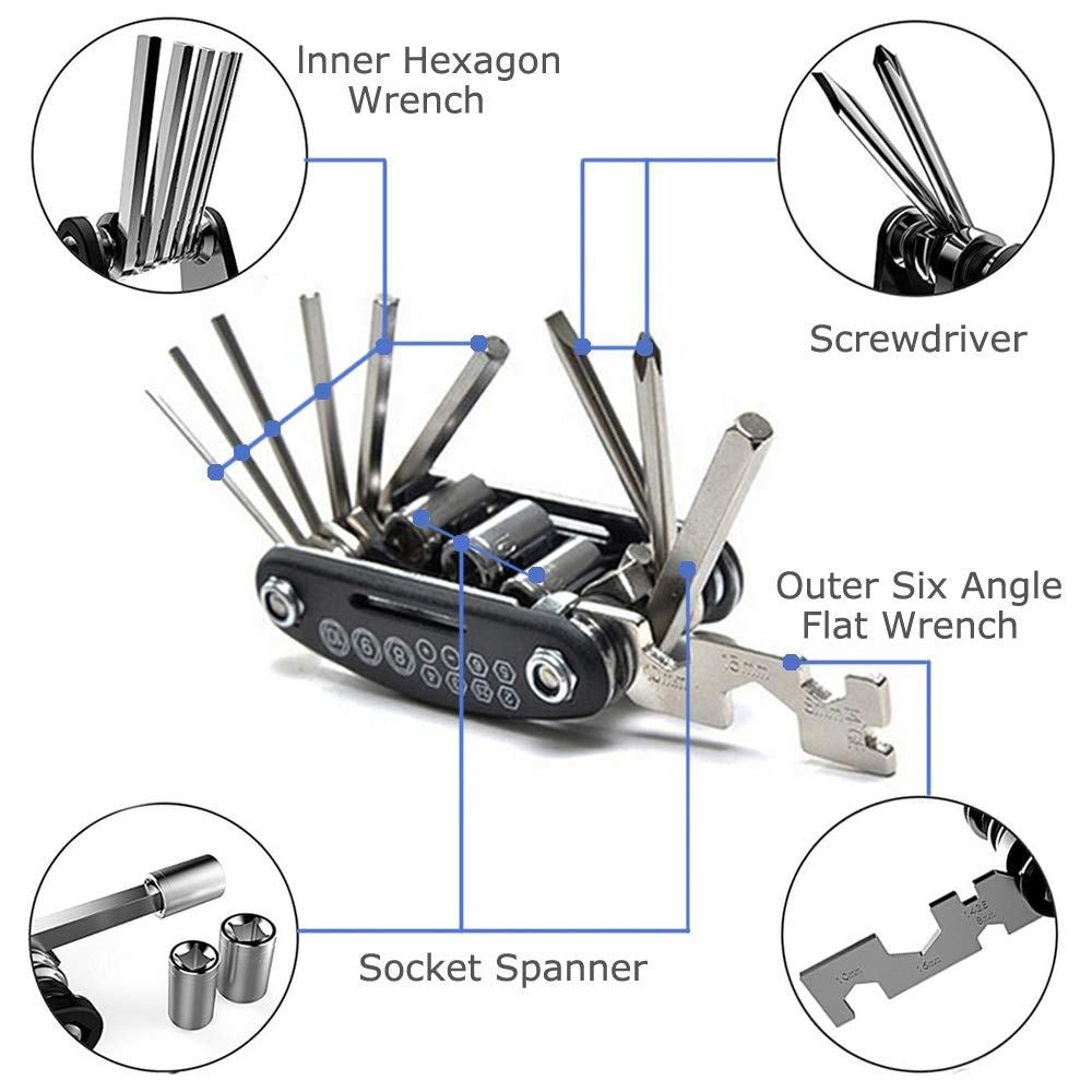 16-in-1 Bike Repair Tool Kit