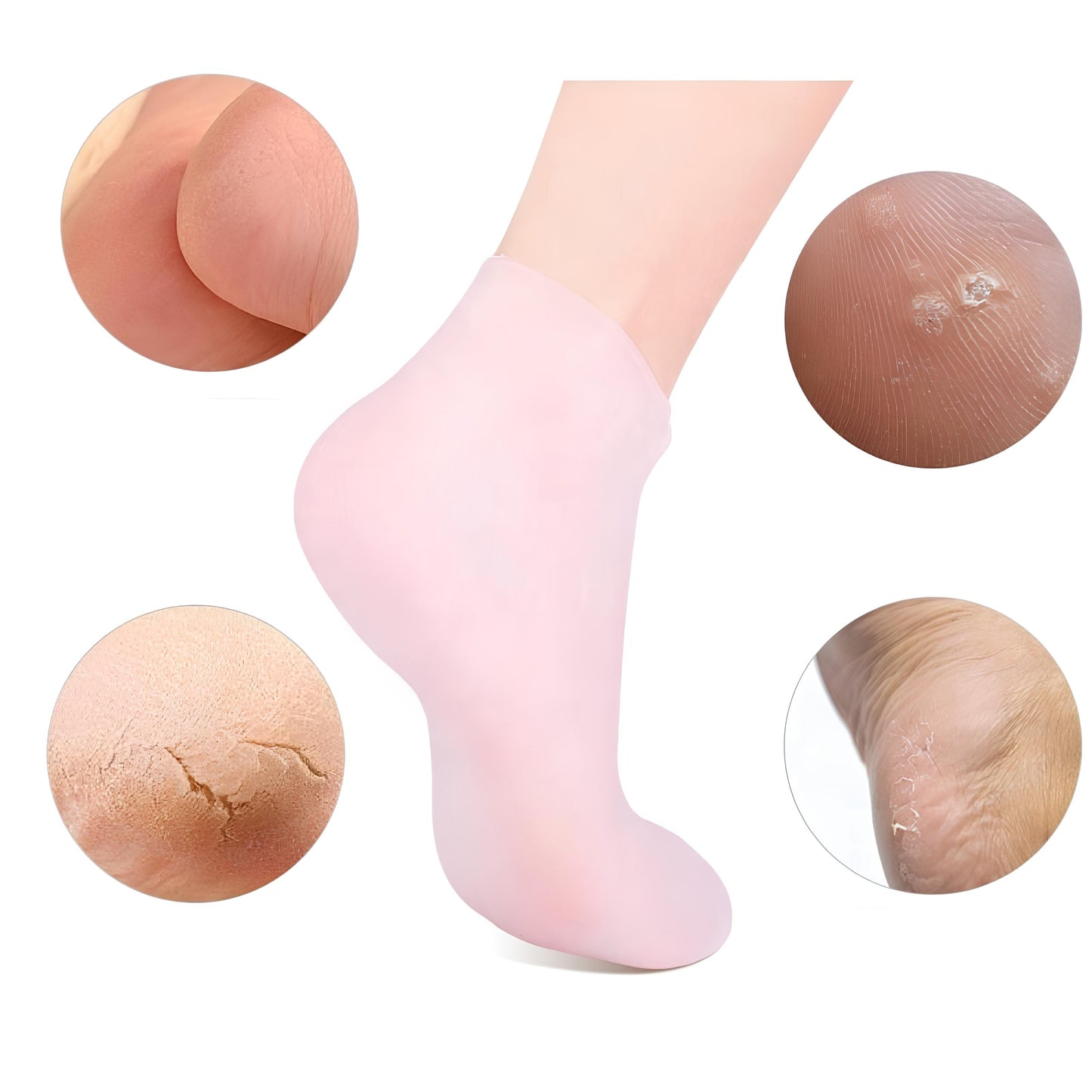 Elastic Moisturizing Foot Socks – Hydrating Silicone SEBS Spa Socks