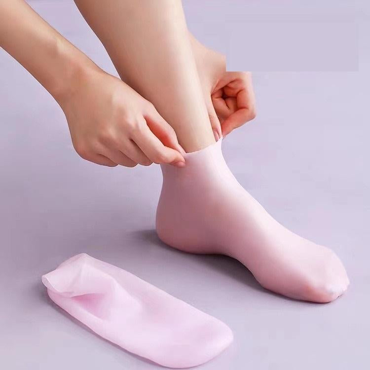 Elastic Moisturizing Foot Socks – Hydrating Silicone SEBS Spa Socks
