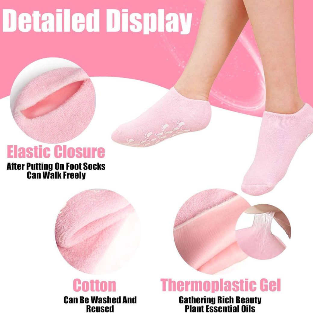 Spa Gel Socks – Moisturizing Silicone Gel Socks for Dry Cracked Feet