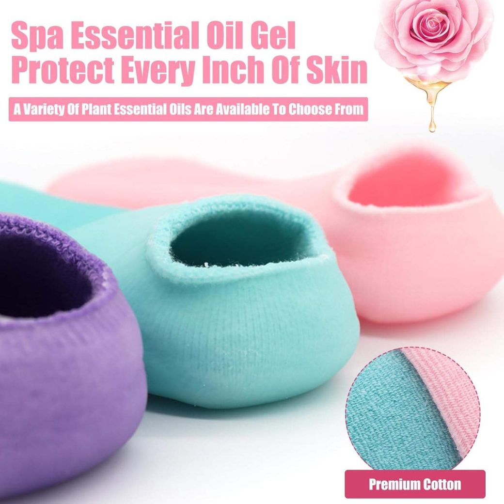 Spa Gel Socks – Moisturizing Silicone Gel Socks for Dry Cracked Feet