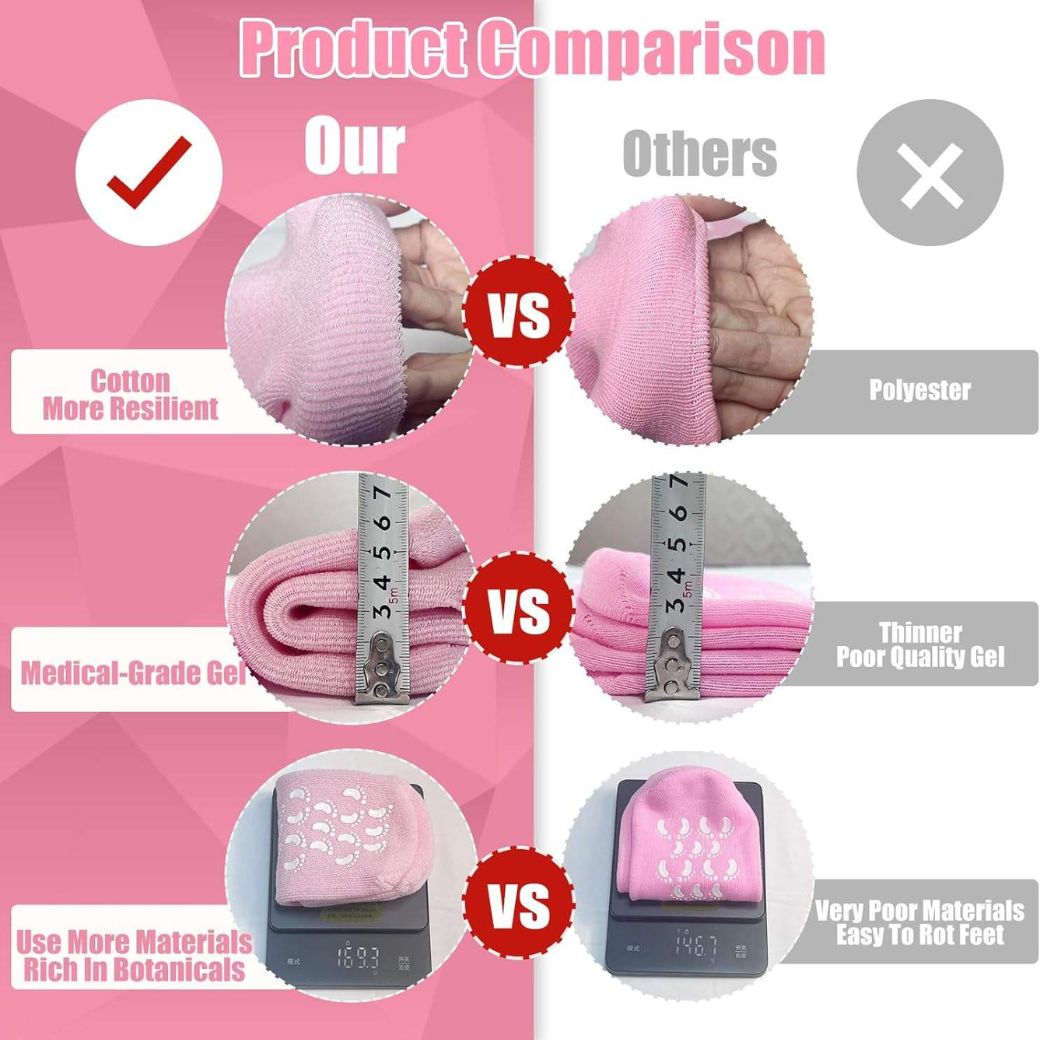 Spa Gel Socks – Moisturizing Silicone Gel Socks for Dry Cracked Feet