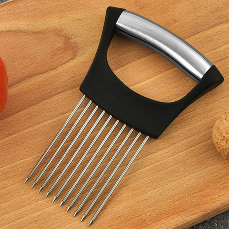 Creative Onion Fork Slicer – Stainless Steel Vegetable & Fruit Cutter Tool
