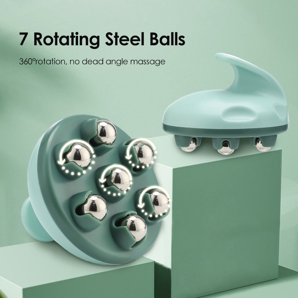 Seven-Wheel Ball Massager – 360° Rotatable Pain Relief Roller