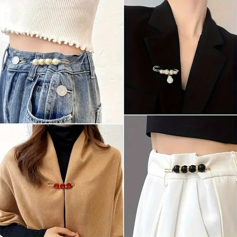 Pearl Brooch Pins Stylish Clothing Accessories