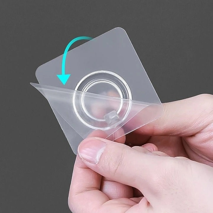 Seamless Adhesive Hook – Transparent Waterproof Wall Hook for Keys & Towels (Pack of 5)