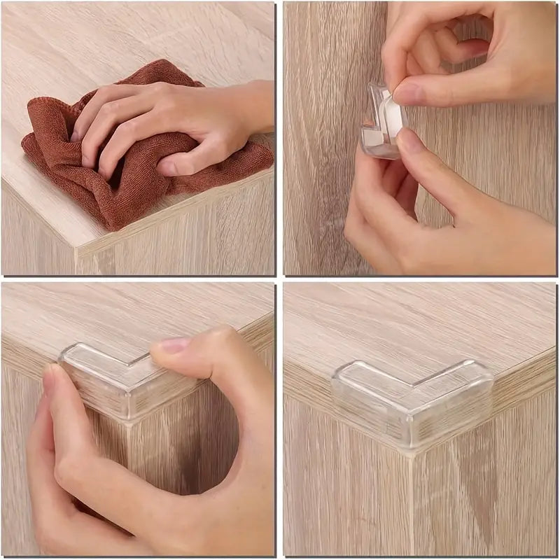 Clear Corner Protectors - Safety Bumpers for Sharp Edges