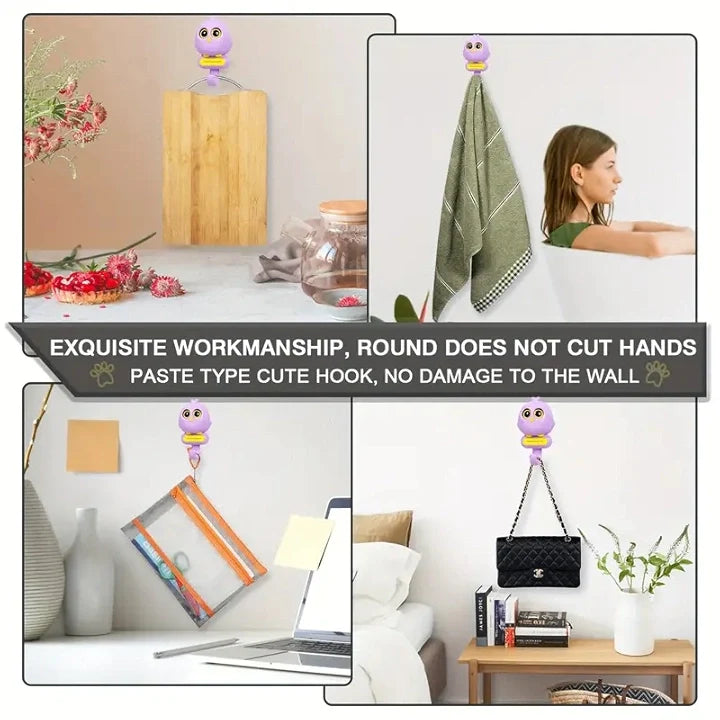 Bird Hook Adhesive Holder – Space-Saving Wall Hooks