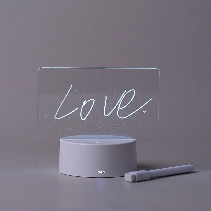 Transparent Acrylic Note Board with RGB Night Light