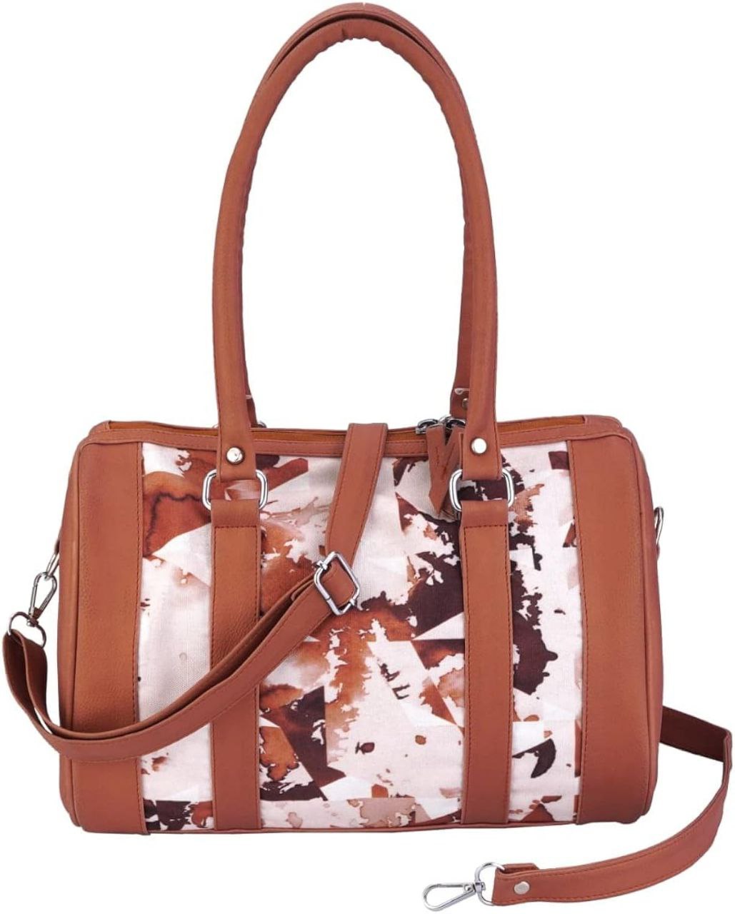 Women's Leather Round Duffel Bag