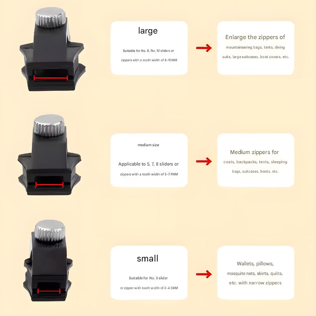 Zipper Repair Kit (Universal Sizes)