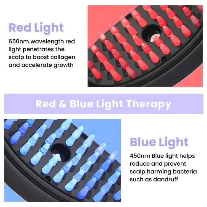 Rechargeable LED Comb For Hair Therapy & Growth