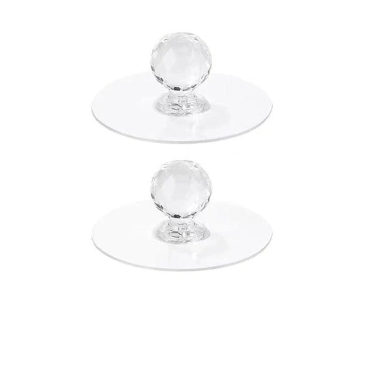 Diamond Hook – Self-Stick Push-Pull Handle for Doors, Crystal Design (Pack of 5)