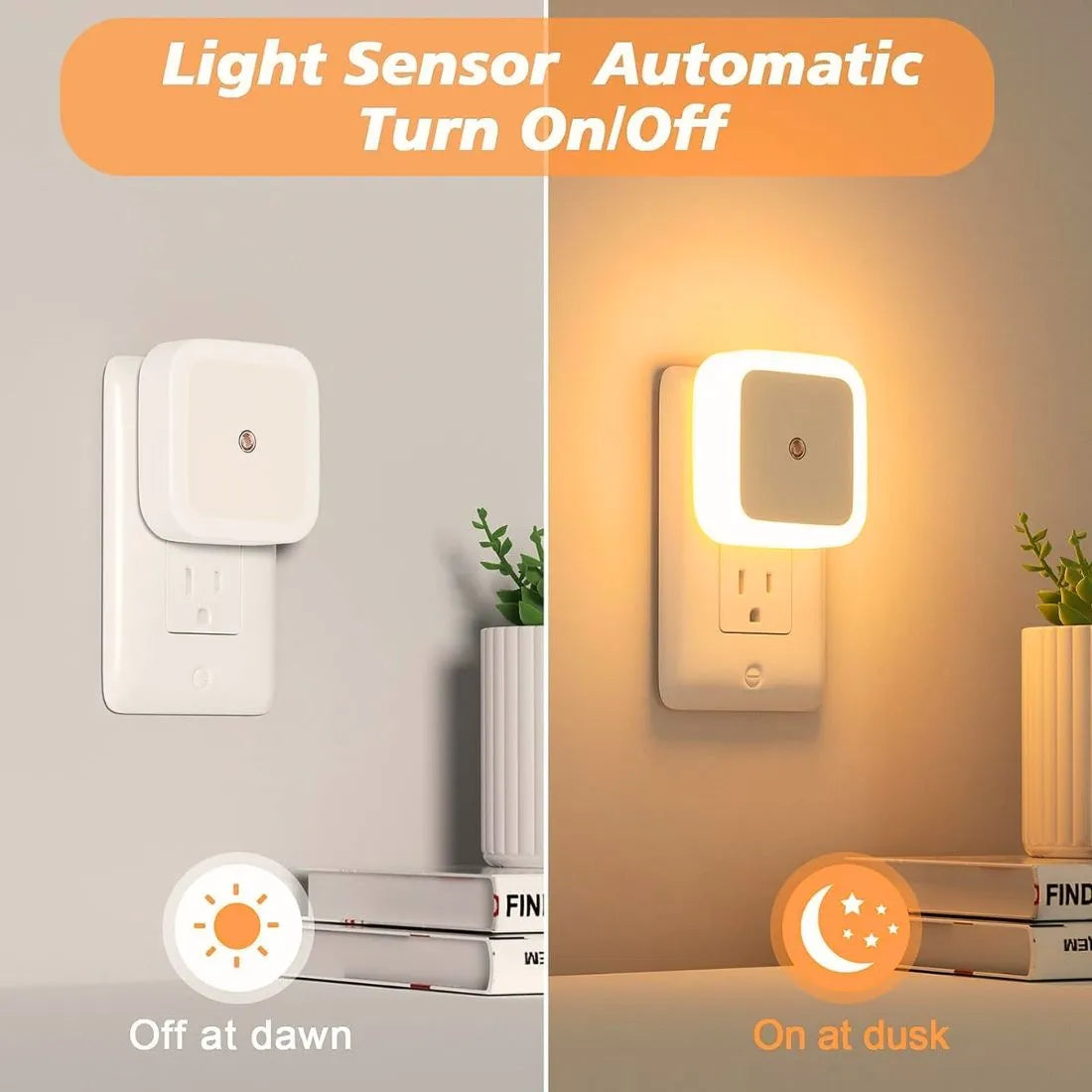 Smart Sensor Night Light Bulb – Auto On/Off | Energy-Saving LED Night Lamp for Home