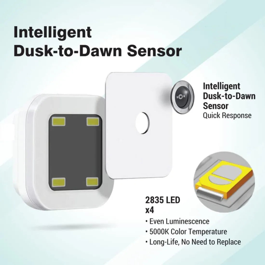 Smart Sensor Night Light Bulb – Auto On/Off | Energy-Saving LED Night Lamp for Home