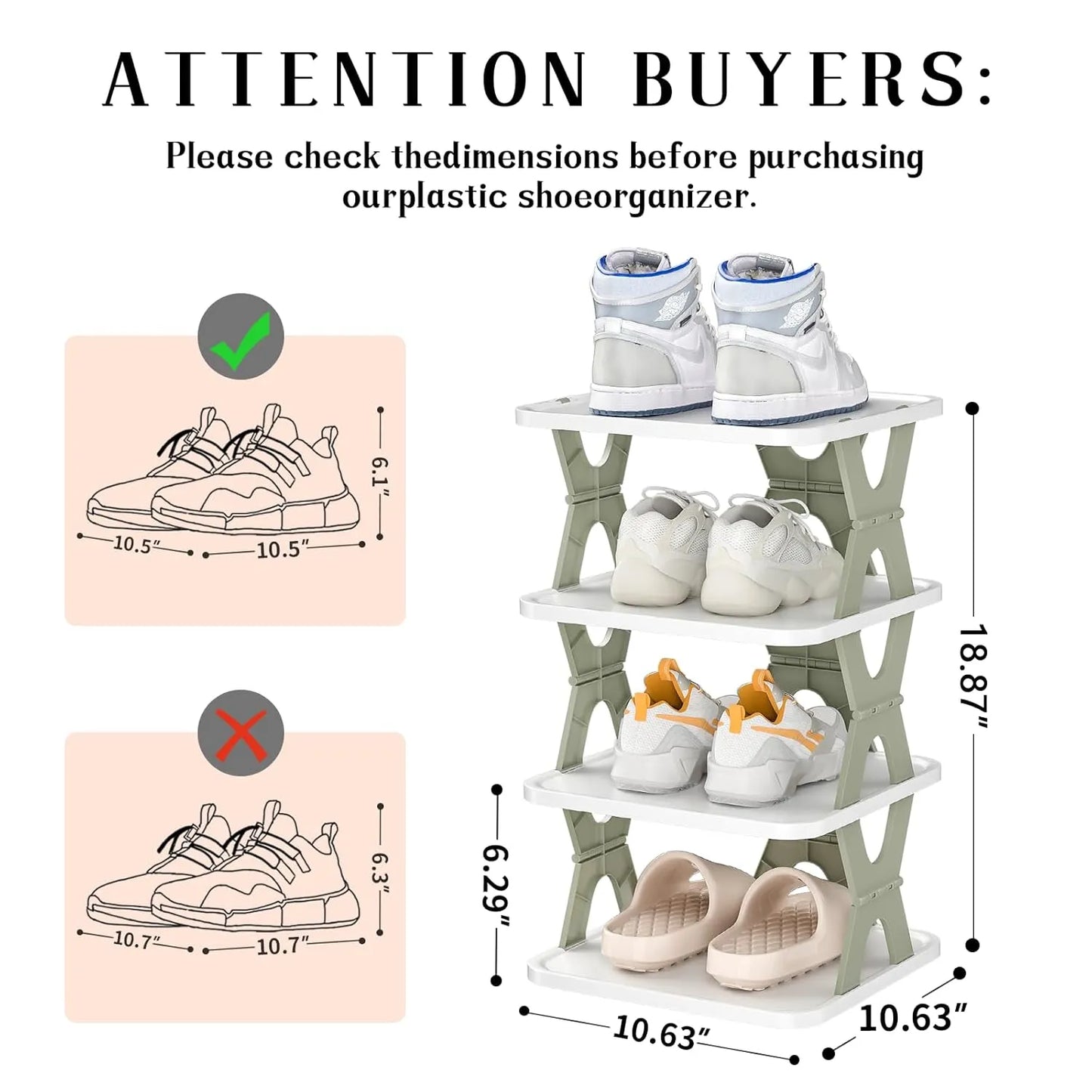 Heavy-Duty 4-Layer Foldable Multifunctional Shoe Rack – The Ultimate Space-Saving Storage Solution