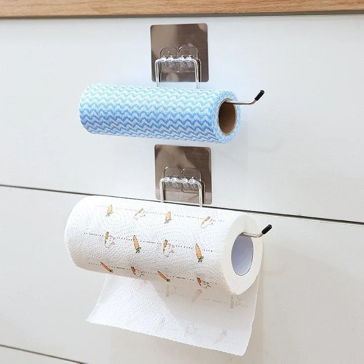 Stainless Steel Tissue Holder – Self-Adhesive Rack for Bathroom & Kitchen