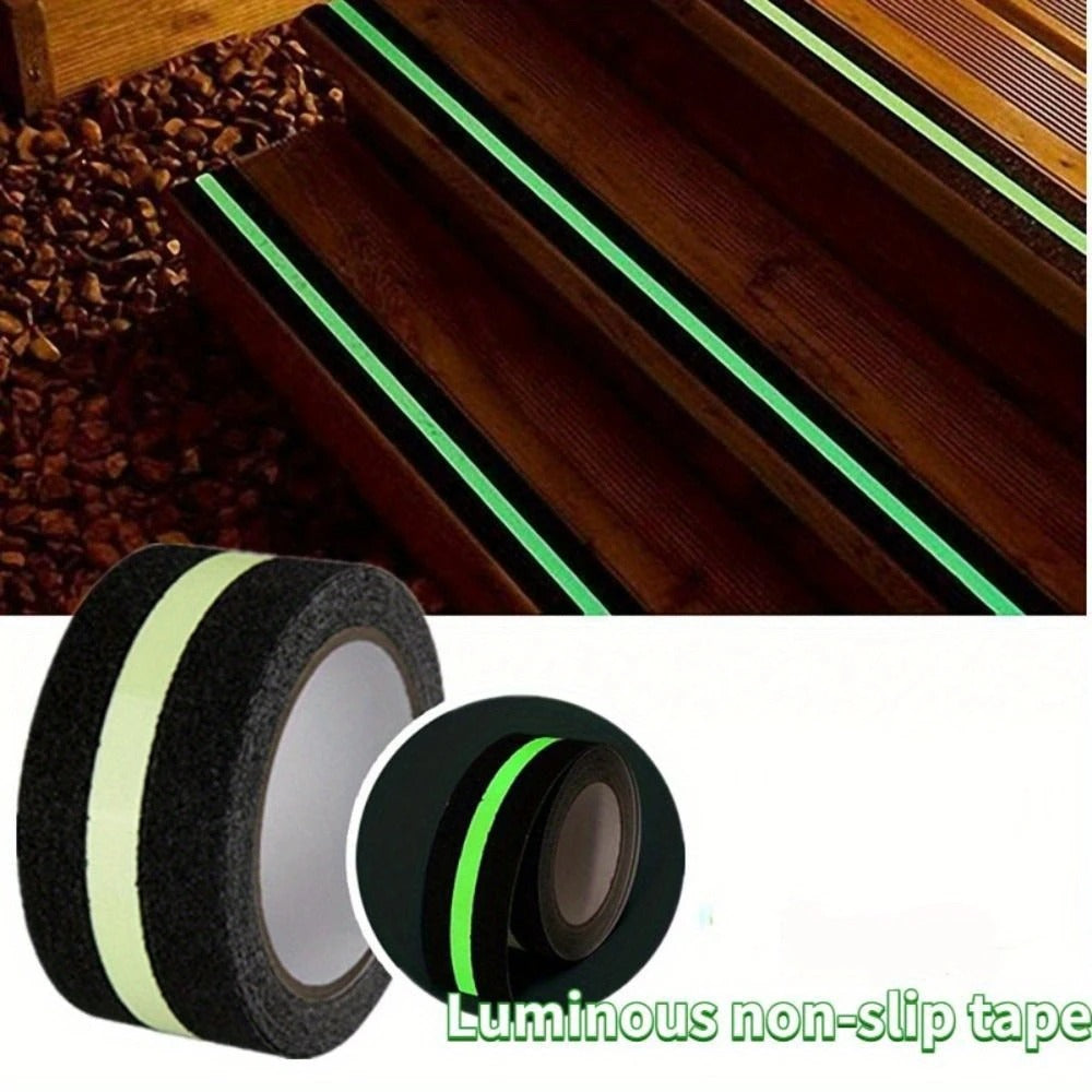 Anti-Slip Safety Grip Tape with High Visibility Glow , Ideal For Stairs & Floors-2 Inch x 5 Meters
