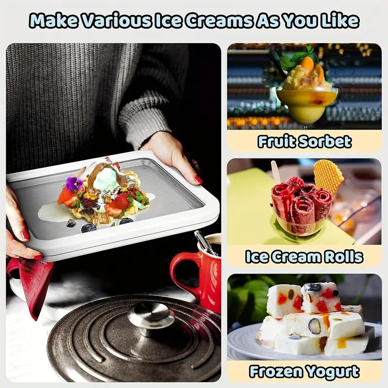 Instant Ice Cream Roller Plate – Make Frozen Yogurt, Sorbet & More