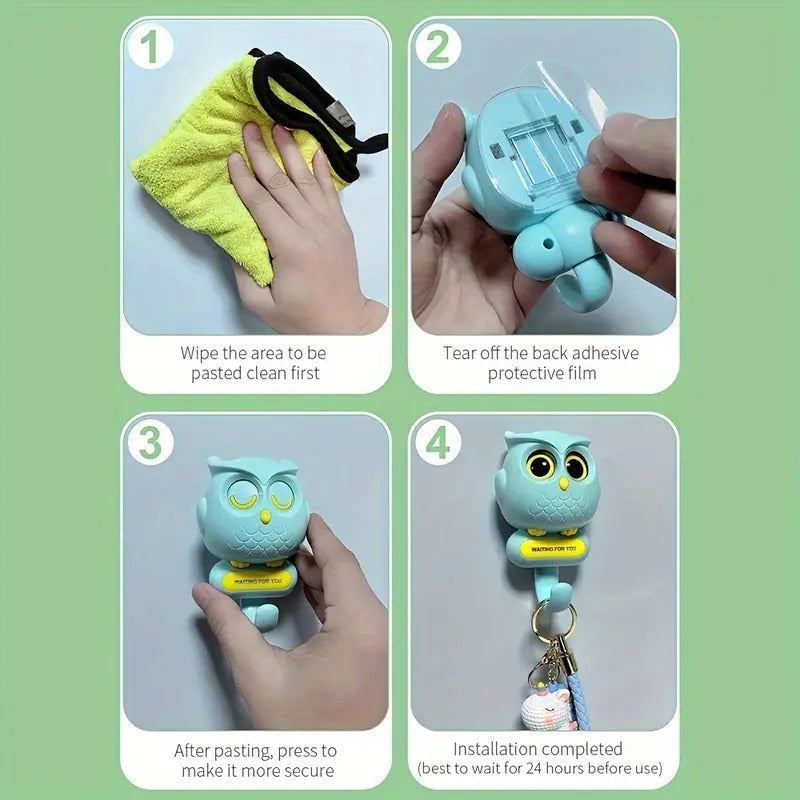 Blinking Owl Adhesive Hooks