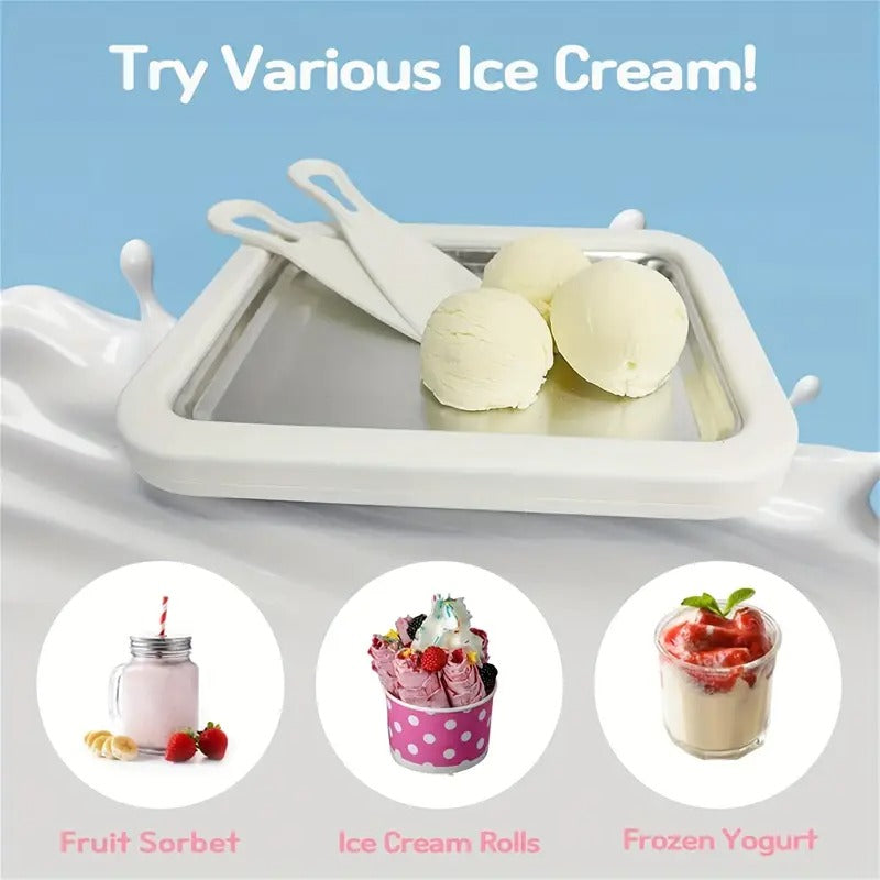 Instant Ice Cream Roller Plate – Make Frozen Yogurt, Sorbet & More